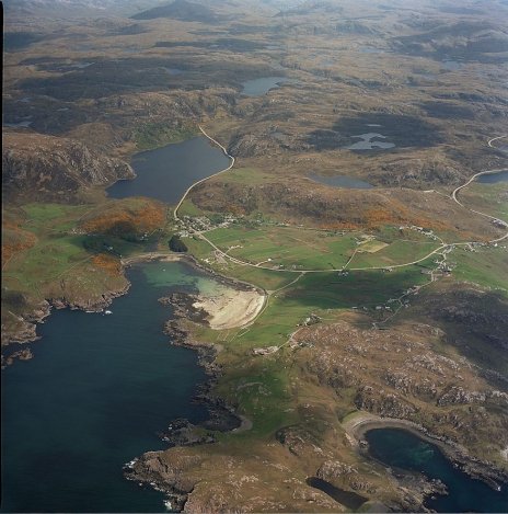 Aerial shot of Scourie