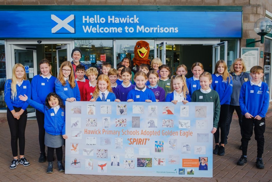 Hawick students at Morrisons