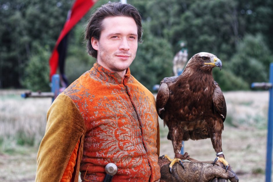 David Oakes in White Queen with his Golden Eagle co-star.