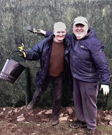 Project volunteers on site