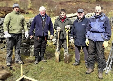 volunteers and staff on site