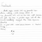 Feedback from Student