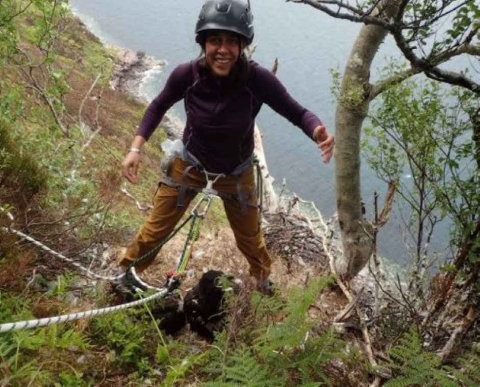 Gabriela at White tailed Eagle eyrie